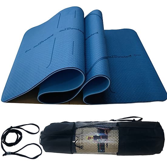 Thảm Tập Yoga Định Tuyến TPE 2 Lớp – Chọn Màu – Chọn Độ Dày + Bao Thảm Tập Yoga + Dây Buộc Thảm Tập Yoga Chính Hãng miDoctor 