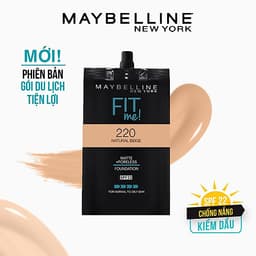 Kem Nền Mịn Nhẹ Kiềm Dầu Fit Me Maybelline New York Matte Poreless Foundation Gói nắp vặn 5ml