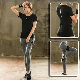 Set Bộ đồ quần Legging áo thun thể thao nữ  ( Đồ Tập Gym, Yoga, Aerobic )