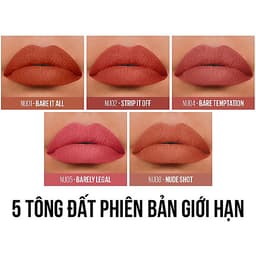 Son kem lì nhẹ môi Maybelline New York phiên bản tông đất giới hạn Sensational Liquid Matte 7ml