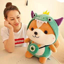 Thú Bông Chó Shiba Hóa Trang Cosplay Ngộ Nghĩnh 25cm Quà Tặng Siêu Dễ Thương
