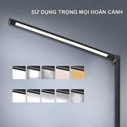 Đèn Bàn Học Đọc Sách, Làm Việc (Học Sinh, Sinh Viên, Văn Phòng) LED Chống Cận, Cảm Ứng Nhôm Cao Cấp eLights TD-621