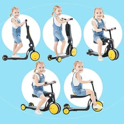 Xe scooter đa năng 5 trong 1 Roadstar freekids chính hãng cho bé 1-2-3-6 tuổi biến hình thông minh phiên bản 2020 kèm cần đẩy