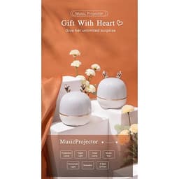 Chill Party-Đèn Chiếu Ngàn Sao 6 phong cách kiêm đèn ngủ xoay tự động, tích hợp phát nhạc bằng Bluetooth nhiều màu sắc tuyệt đẹp, sạc lại bằng USB