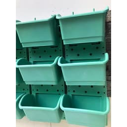 1m2 Vườn tường HOLO - Khung chậu nhựa trồng cây trồng rau trồng hoa trên tường - Nhiều màu (10 khung + 30 chậu)
