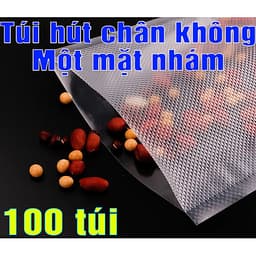 Bộ 100 túi bóng hút chân không 1 mặt nhám - có nhiều size túi kích thước khác nhau