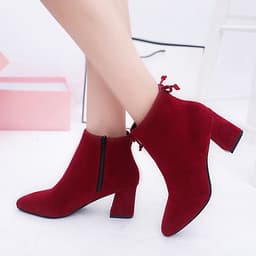 Giày bốt Martin cao gót thời trang cá tính cho nữ
