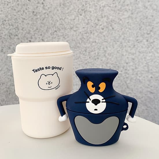 Bao Case Cho Airpods 1 / Airpods 2 / Airpods Pro Hình Mèo Tom
