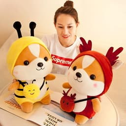 Thú Bông Chó Shiba Hóa Trang Cosplay Ngộ Nghĩnh 25cm Quà Tặng Siêu Dễ Thương