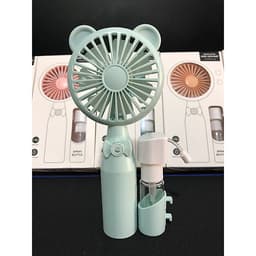 Quạt cầm tay mini có phun sương chất liệu nhựa ABS bền đẹp thiết kế đáng yêu có cổng sạc hình tai gấu