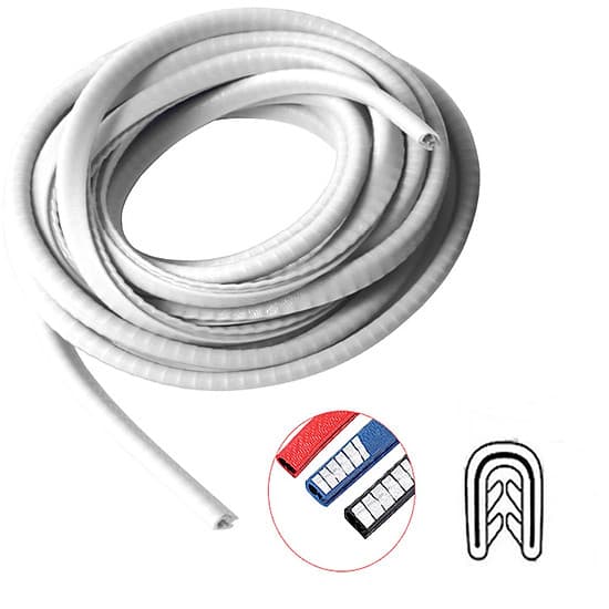 Gioăng cao su, nẹp viền cửa chữ U lõi thép PHUS chống va đập, cách âm, chống ồn cao cấp dài 5m 