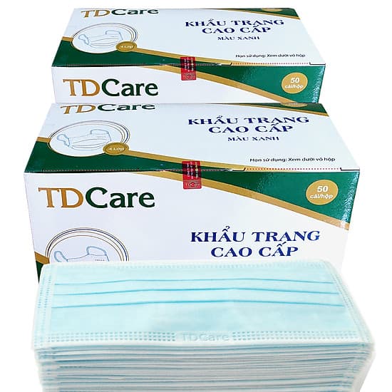 BỘ 2 HỘP KHẨU TRANG Y TẾ TDCare -4 LỚP (XANH/ TRẮNG/ XÁM)