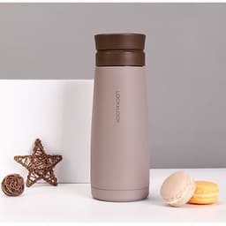Bình Giữ Nhiệt Lock&Lock Macaron 450ml LHC4230 - Hàng Chính Hãng, Chất Liệu Thép Không Gỉ, Có Lưới Lọc Trà Tiện Dụng Kèm Ống Hút Inox 304