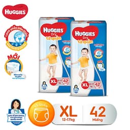 Combo 2 Tã quần HUGGIES DRY BIG JUMBO M54 - L48 - XL42 - XXL38