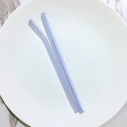 Ống Hút Thủy Tinh Lẻ Thẳng/Cong - Nhiều Màu - 20cm x 0.8cm