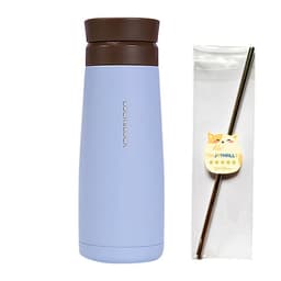 Bình Giữ Nhiệt Lock&Lock Macaron 450ml LHC4230 - Hàng Chính Hãng, Chất Liệu Thép Không Gỉ, Có Lưới Lọc Trà Tiện Dụng Kèm Ống Hút Inox 304
