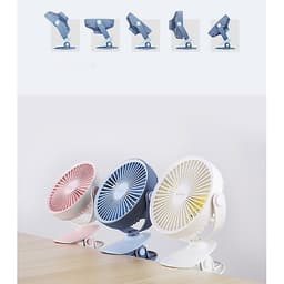 Quạt sạc mini đế kẹp xoay góc 360 độ, dung lượng 2000mAh thời gian sử dụng lên đến 5 giờ, an toàn cho trẻ nhỏ YOOBAO F15 - Hãng phân phối chính thức
