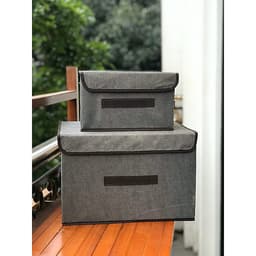 2 Hộp Vải Đựng Đồ Cá Nhân, Đựng Quần áo, Vớ, Đồ Lót, Đồ Chơi Size L,M