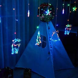 Dây Đèn LED Rèm Trăng Sao Chống Thấm Nước Trang Trí Ngoài Trời - Dài 2.5 Mét