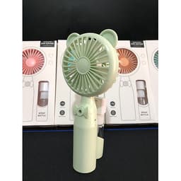 Quạt cầm tay mini có phun sương chất liệu nhựa ABS bền đẹp thiết kế đáng yêu có cổng sạc hình tai gấu