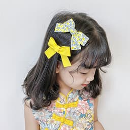 Kẹp tóc cho bé gái set 2 chiếc đính nơ rất dễ thương PK36