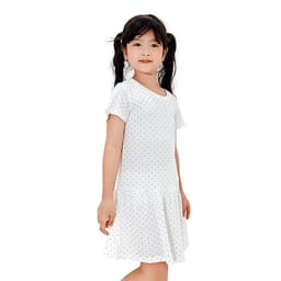 Váy Bé Gái 3-12 Tuổi Ngắn Tay MEEJENA Váy Cho Bé Gái Đủ Họa Tiết Vải Thun Hoa - 1571