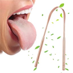 Dụng Cụ Cạo Lưỡi Vệ Sinh Răng Miệng Bằng Thép Không Gỉ