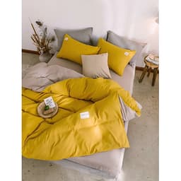 Bộ 4 món chăn ga gối cotton Tici cao cấp TC45 hàng đẹp (set gồm 1 ga, 1 chăn có khóa lồng được ruột, 2 vỏ gối)