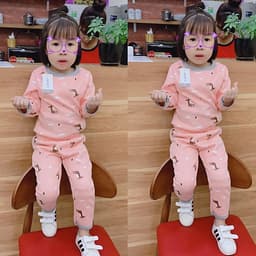 Bộ nỉ bông ấm áp cho bé gái
