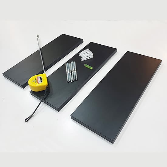 Bộ 3 Kệ Gỗ Trang Trí Treo Tường Giấu Chân 40cm x 15cm KT117  (Nhiều màu)