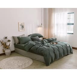 Bộ 4 món chăn ga gối cotton Tici cao cấp TC45 hàng đẹp (set gồm 1 ga, 1 chăn có khóa lồng được ruột, 2 vỏ gối)