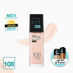 Kem Nền Mịn Nhẹ Kiềm Dầu Fit Me Maybelline New York Matte Poreless Foundation 30ml