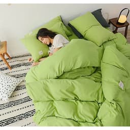 Bộ 4 món chăn ga gối cotton Tici cao cấp TC45 hàng đẹp (set gồm 1 ga, 1 chăn có khóa lồng được ruột, 2 vỏ gối)