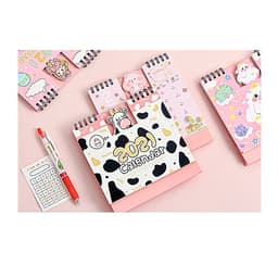Lịch Để Bàn 2021 Siêu Dễ Thương Để Bàn Làm Việc Học Tập Tặng Kèm Sticker Trang Trí 