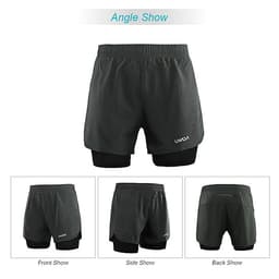 Quần Short Nam Chạy Bộ 2 Trong 1 Sấy Khô Nhanh Lixada