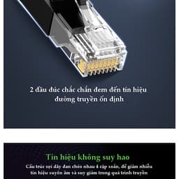 Dây cáp mạng 2 đầu đúc sẵn Cat6 UTP UGREEN NW102 - Hàng chính hãng