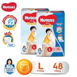 Combo 2 Tã quần HUGGIES DRY BIG JUMBO M54 - L48 - XL42 - XXL38