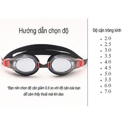 Kính bơi cận CLEACCO đủ độ cận từ 2 độ tới 7 độ chất liệu PC chống nước , chống tia UV , Chống sương mù , bảo vệ mắt - Hàng chính hãng