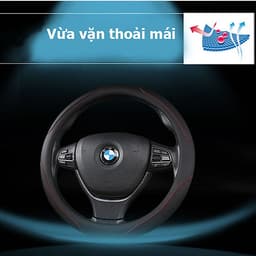 Bọc Vô Lăng Da Bò Cho Ô Tô, Xe Hơi - Viền chỉ Xanh