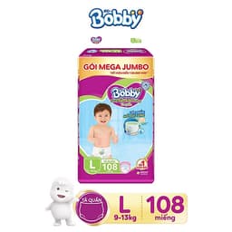 Tã quần Bobby có đệm lưng thấm mồ hôi đủ size M124/L108/XL96/XXL88