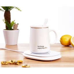 Ly uống nước cafe giữ nóng nhiệt độ, ly đun nước văn phòng, cốc gia nhiệt giữ nóng