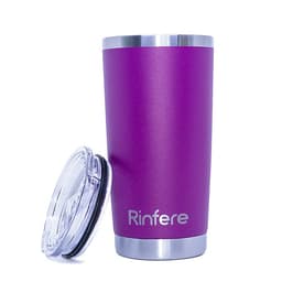 Ly Giữ Nhiệt Nắp Trượt Chống Tràn Rinfere - Tặng Kèm Ống Hút Không Gỉ, Dụng Cụ Vệ Sinh Ông Hút (590ml)