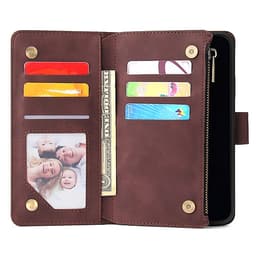 For iPhone 11 iPhone 11 pro iPhone 11 pro max PU Leather Side Magnetic Buckle Multi-card Bracket Full Protective Case with Zipper Wallet Style:iPhone 11 Pro