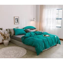 Bộ 4 món chăn ga gối cotton Tici cao cấp TC45 hàng đẹp (set gồm 1 ga, 1 chăn có khóa lồng được ruột, 2 vỏ gối)