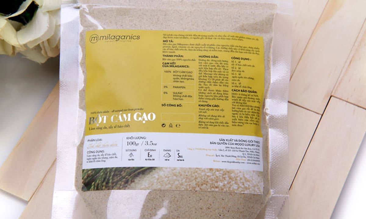 Combo 3 Gói Bột Đậu Đỏ, Cám Gạo Và Yến Mạch Thiên Nhiên Milaganics (100g/gói)
