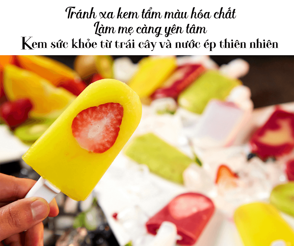 Máy Làm Kem Que Siêu Tốc KAHCHAN KEM2173 - Hồng - Hàng Nhập Khẩu