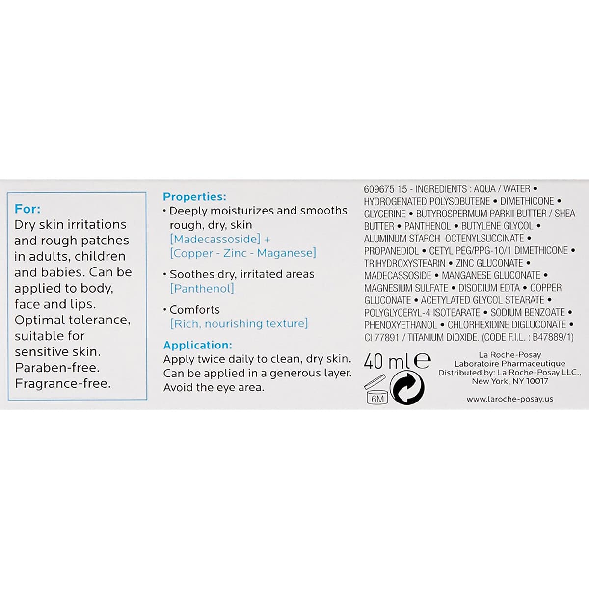 Kem Dưỡng Làm Dịu Mát, Phục Hồi Da La Roche-Posay Cicaplast Baume B5 (40ml) - M3232900