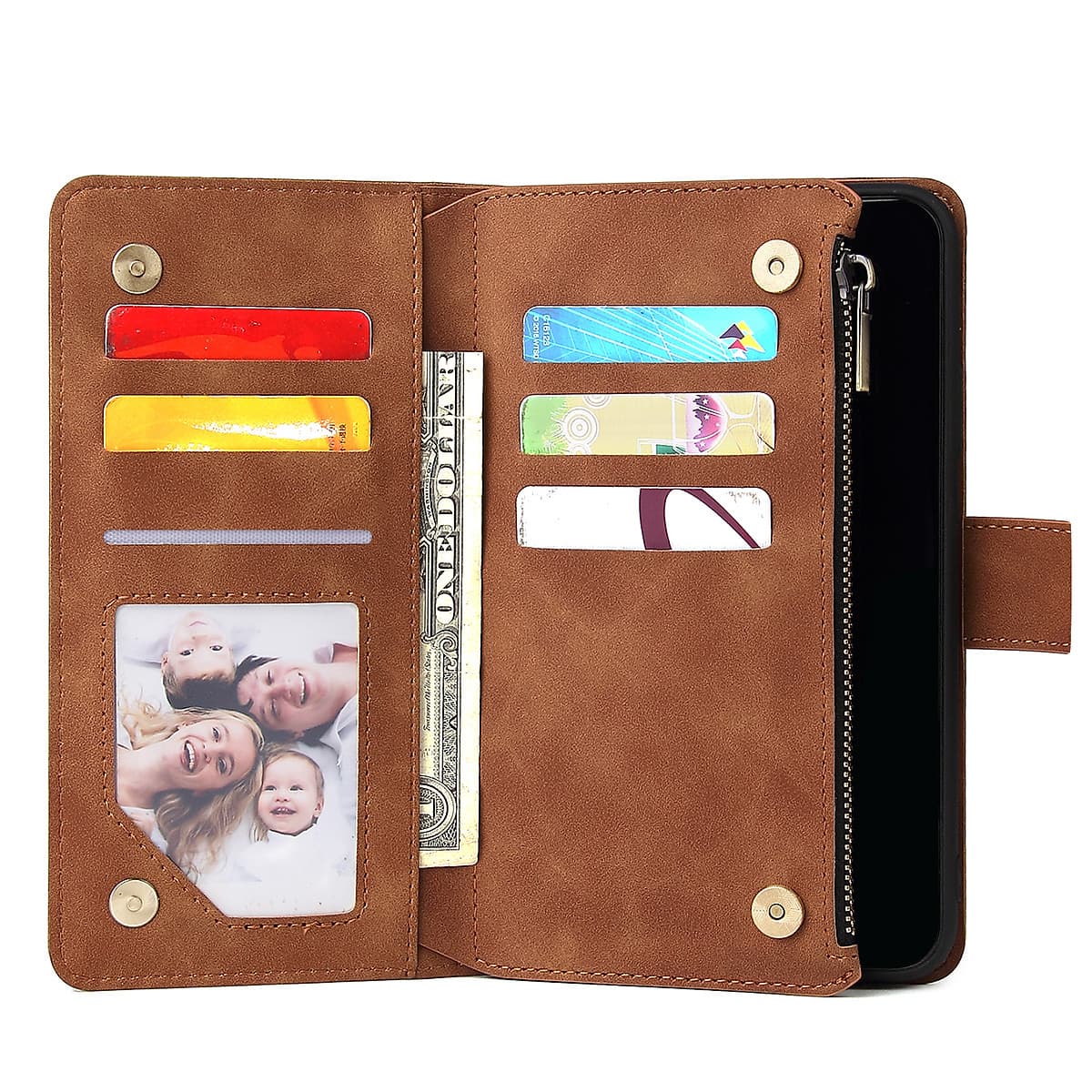For iPhone 11 iPhone 11 pro iPhone 11 pro max PU Leather Side Magnetic Buckle Multi-card Bracket Full Protective Case with Zipper Wallet Style:iPhone 11 Pro