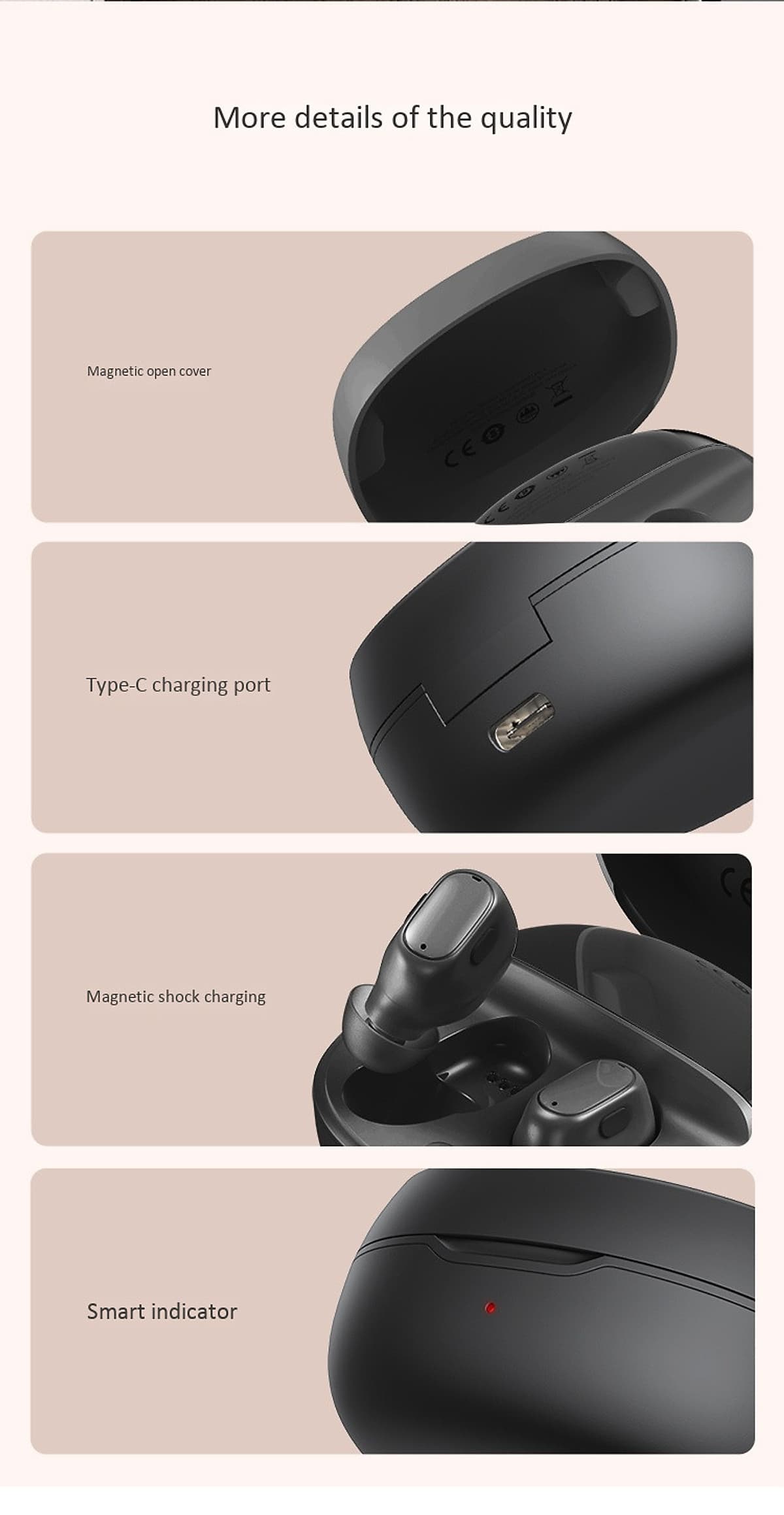 Tai Nghe Không Dây Bluetooth Baseus TWS WM01-P In-Ear 