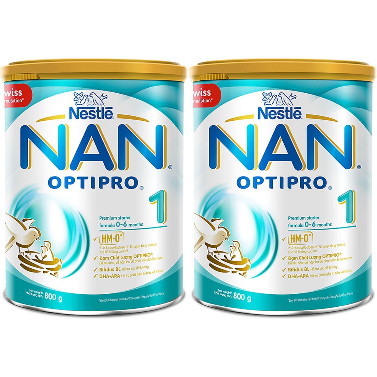 Bộ 2 Sữa Bột Nestlé Nan Optipro 1 Lon 800G (Công Thức Bổ Sung HM-O)